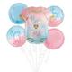 The Big Reveal Foil Balloon Bouquet, 5pc